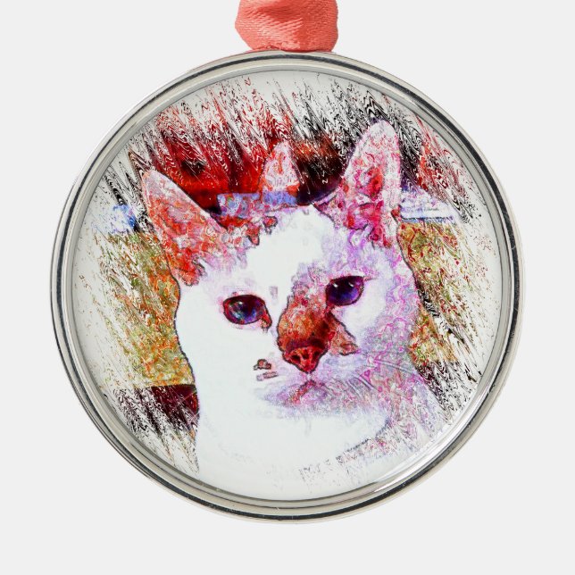 CAT PORTRAIT ANGEL Ornament (Front)