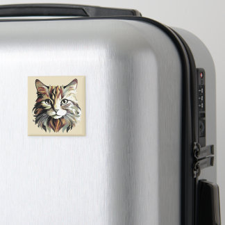 Cat Portrait Art Design Magnet