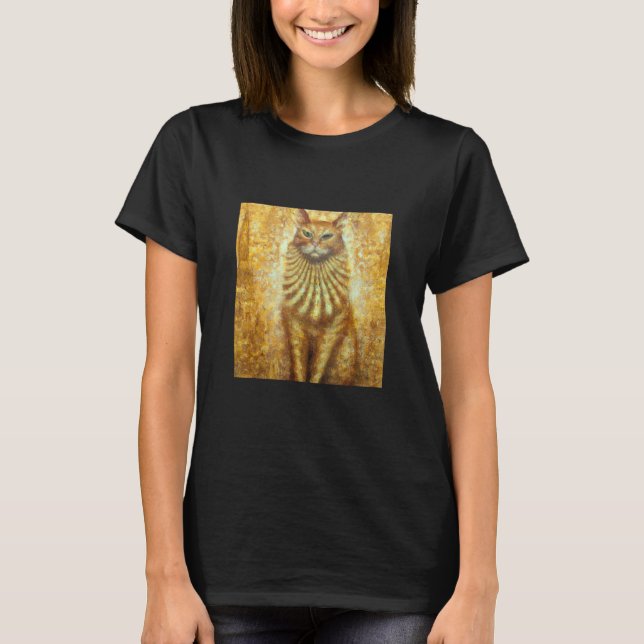 Cat Portrait Gustav Klimt Style 2 T-Shirt (Front)