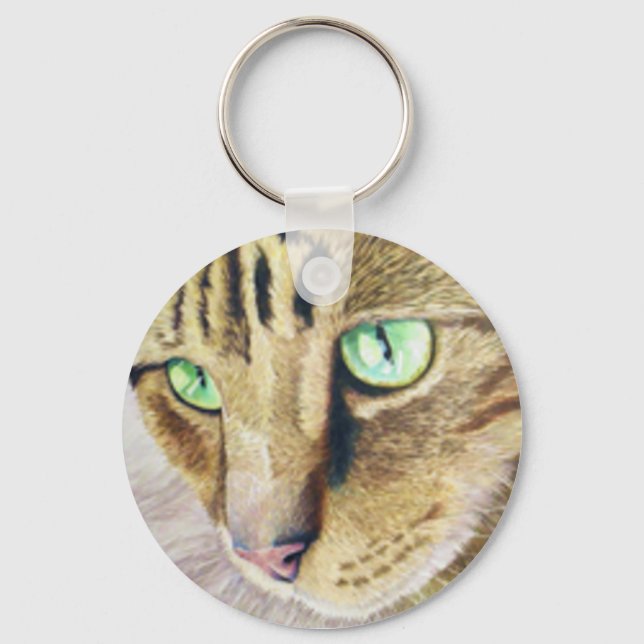 Cat Portrait Keychain (Front)