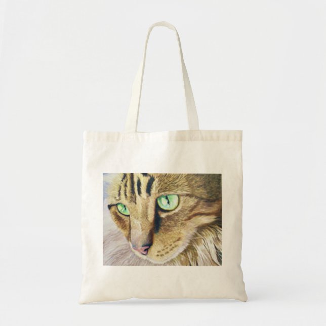 Cat Portrait Tote Bag (Front)