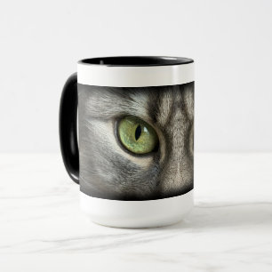 Cat Portrait with Striking Green Eyes Mug