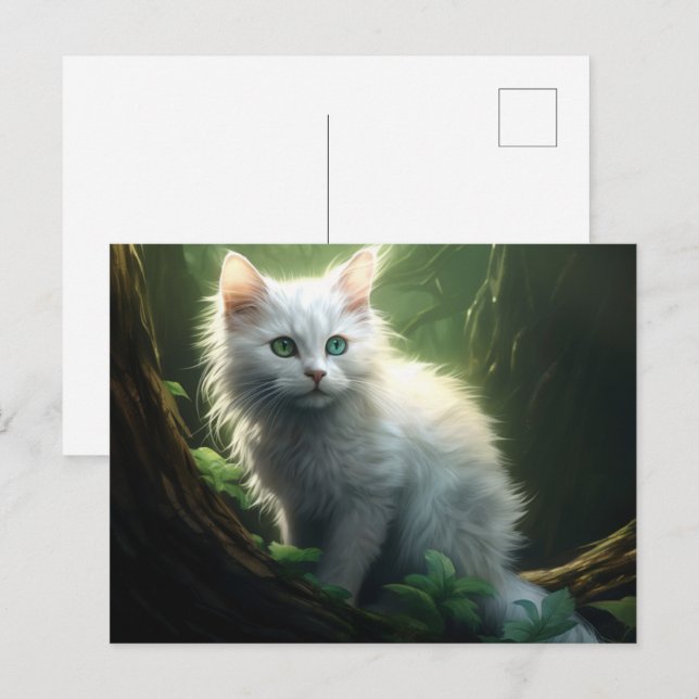 Cat Postcard Forest 6 (Front/Back)