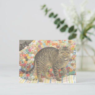 CAT POSTCARD ILLUSTRATION