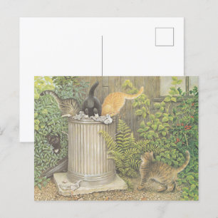 CAT POSTCARD ILLUSTRATION