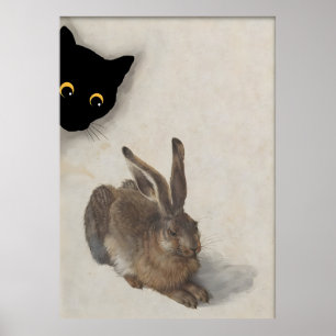 Cat Poster Vintage Durero Rabitt