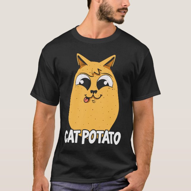Cat Potato Cat Owner Potato  French Fries Potatoes T-Shirt (Front)