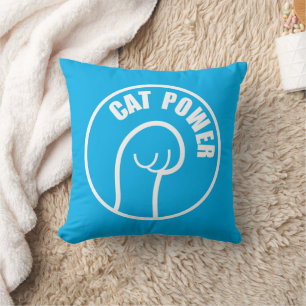 Cat Power Throw Pillow