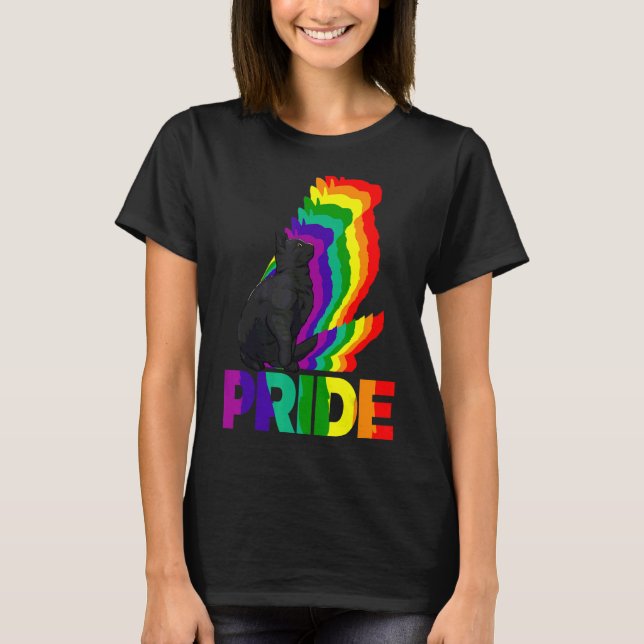 Cat Pride Cat Rainbow Colour  Cat  Kitten 11 T-Shirt (Front)