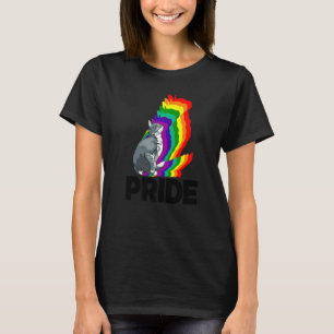 Cat Pride Cat Rainbow Colour Cat Kitten 1 T-Shirt