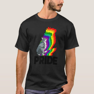 Cat Pride Cat Rainbow Colour Cat Kitten 1 T-Shirt