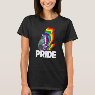 Cat Pride Cat Rainbow Colour Cat Kitten 8 T-Shirt