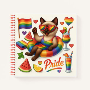 Cat Pride Paws Cat-inspired Pride LGBTQ Notebook