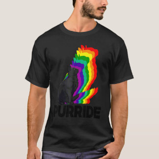 Cat Pride Purride Cat Rainbow Colour Cat Kitten 2 T-Shirt