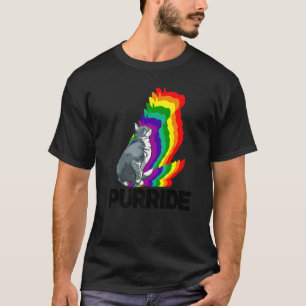 Cat Pride Purride Cat Rainbow Colour  Cat  Kitten  T-Shirt