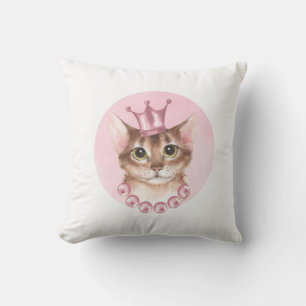 Cat Princess Outdoor Pillow