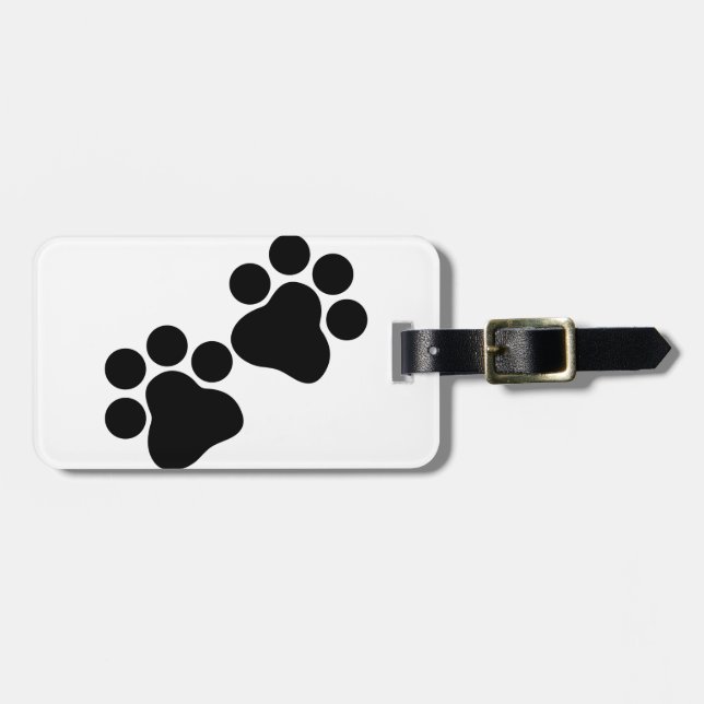 Cat Prints Luggage Tag (Front Horizontal)