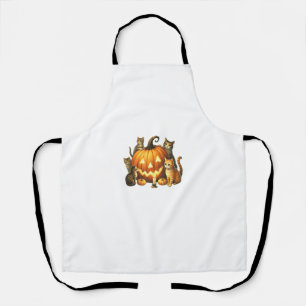 Cat Pumpkin Halloween Spooky Season Apron