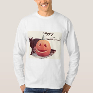 Cat & Pumpkin Happy Halloween T-Shirt