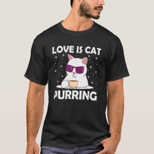 Cat Purring Positivity Cat Lover Positive Quote An T-Shirt