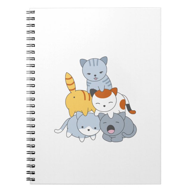 Cat Pyramid - Group of Cats Notebook (Front)