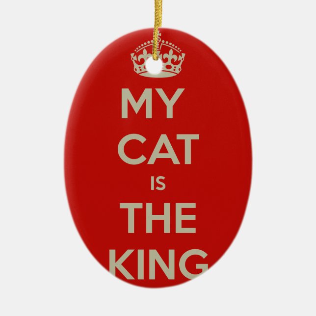 Cat Qoute Ceramic Ornament (Front)