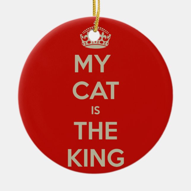 Cat Qoute Ceramic Ornament (Front)
