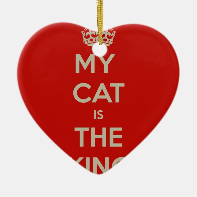 Cat Qoute Ceramic Ornament (Front)