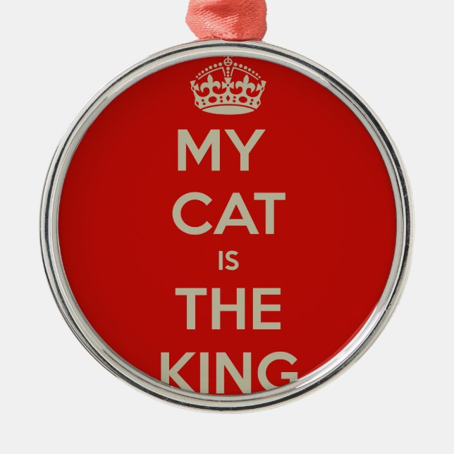 Cat Qoute Metal Ornament (Front)