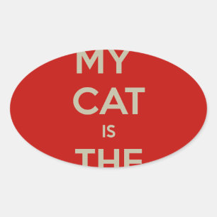 Cat Qoute Oval Sticker