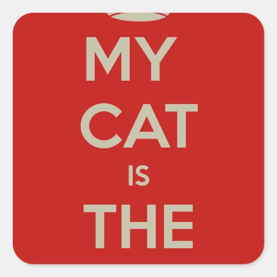 Cat Qoute Square Sticker