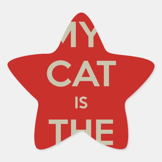 Cat Qoute Star Sticker