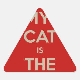 Cat Qoute Triangle Sticker