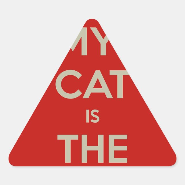 Cat Qoute Triangle Sticker (Front)