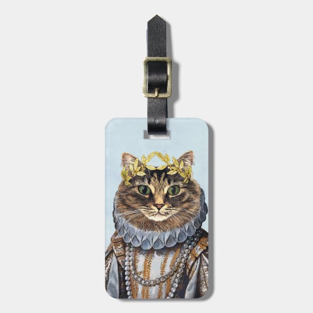 Cat Queen 2 Luggage Tag (Front Vertical)
