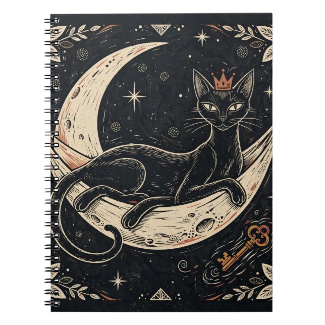Cat Queen Moon Hammock Notebook (Front)