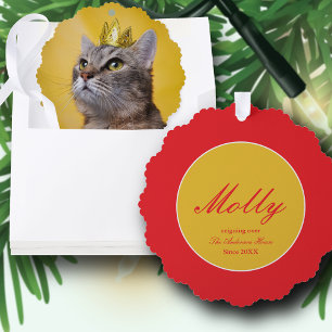 Cat Queen Ornament Card