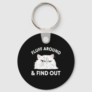 Cat Quote Humor Apparel Graphic Tees Uni Black Sma Keychain