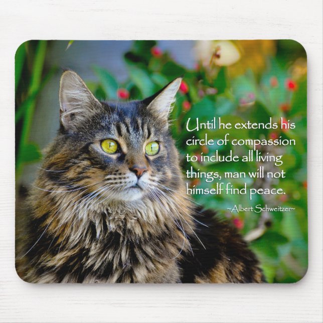 Cat Quote Inspirational Mouse Pad (Front)