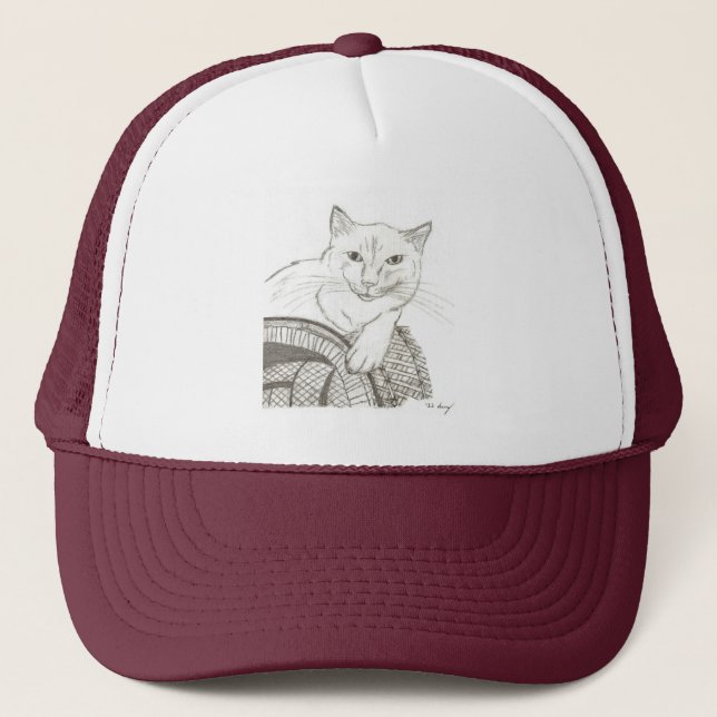Cat Ragdoll Portrait Hat (Front)