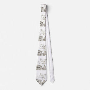 Cat Ragdoll Portrait Tie