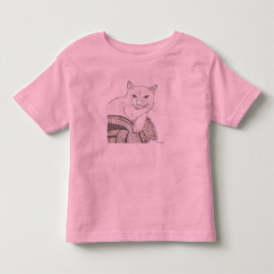 Cat Ragdoll Portrait Toddler Ringer T-Shirt