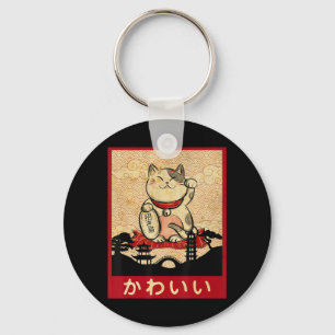 Cat Ramen Bowl Anime Japanese Noodles Kawaii Neko Keychain