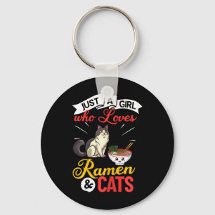 Cat Ramen Bowl Chicken Noodle Soup Japanese Keychain