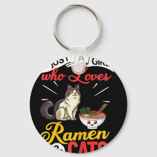 Cat Ramen Bowl Chicken Noodle Soup Japanese Keychain