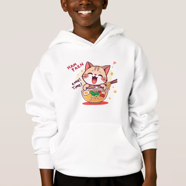 Cat Ramen Japanese Funny Graphic (Front)