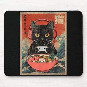 Cat Ramen Japanese Funny Graphic Kawaii Anime  Mouse Pad