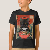 Cat Ramen Japanese Funny Graphic Kawaii Anime 