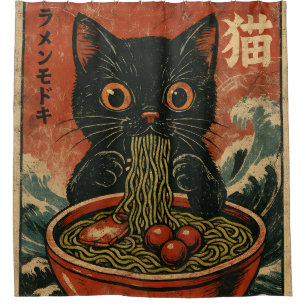 Cat Ramen Japanese Funny Graphic Kawaii Cat Anime