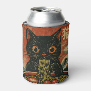 Cat Ramen Japanese Funny Graphic Kawaii Cat Anime Can Cooler